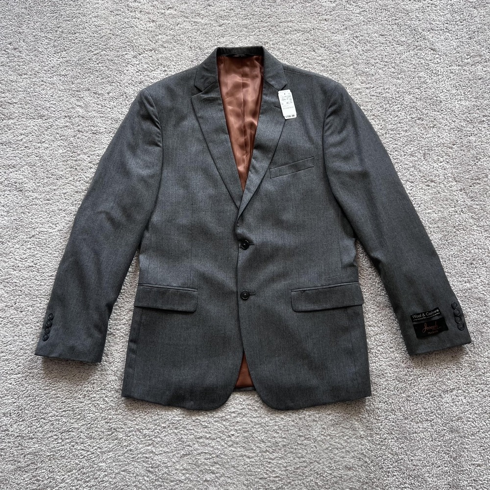 Jos A Bank Joseph Wool Cashmere Sport Coat Mens 40R Gray Slim Fit Blazer